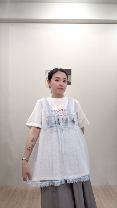 小花圓點透紗背心5