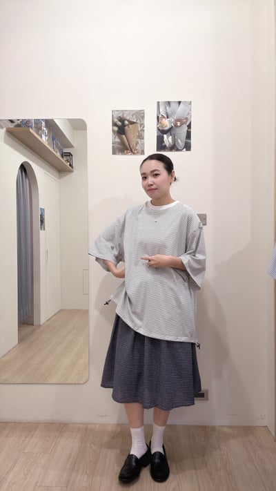 日感七分小格裙9