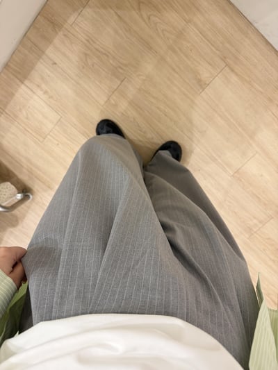 率性直紋西裝寬褲3