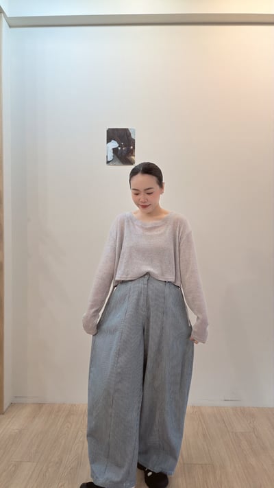 慵懶抽繩薄針織寬衫5