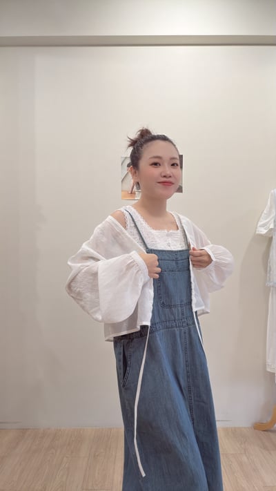 棉麻綁帶抽繩衫5