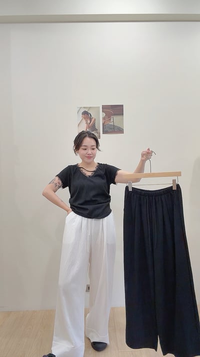 天絲口袋直筒褲3