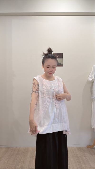 日系棉麻背心2