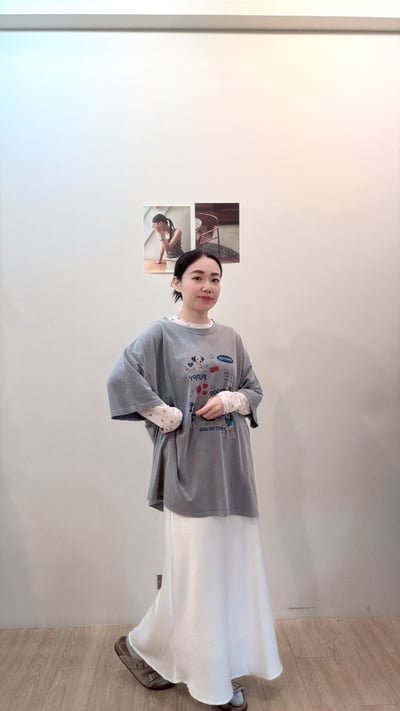 歐膩光澤飄逸裙3