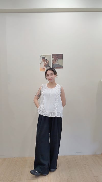 天絲口袋直筒褲5