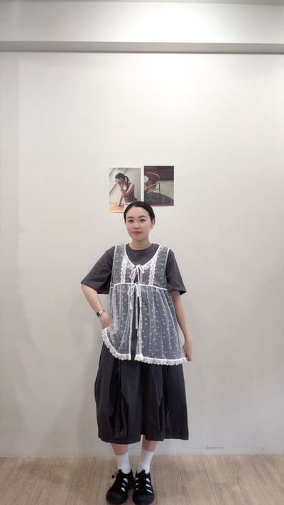 小花圓點透紗背心4