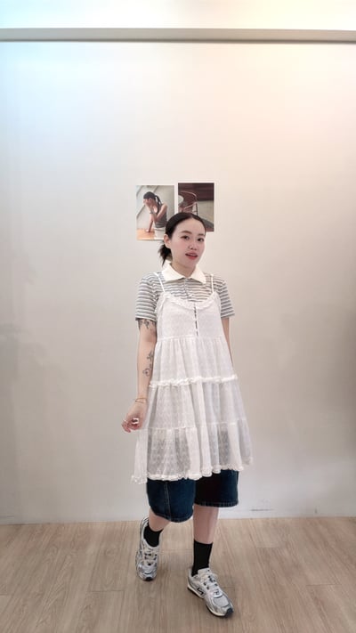 花邊菱形細肩洋3