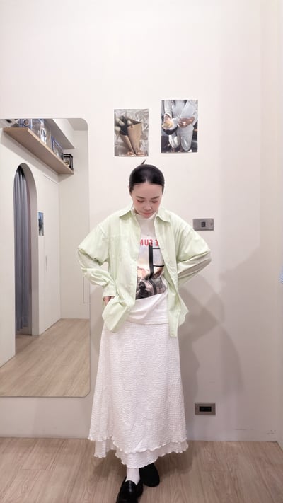 泡泡紋理雙層裙2