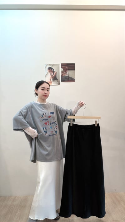 歐膩光澤飄逸裙2