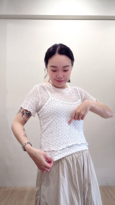 紋理點點兩件式上衣4