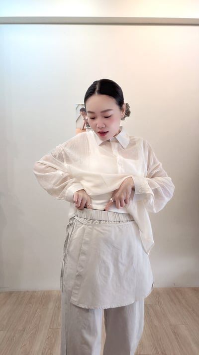 綁帶設計寬褲4