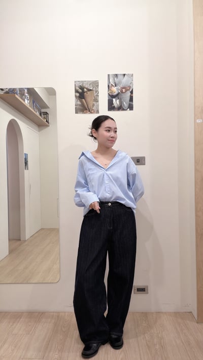日常四色直紋襯衫6