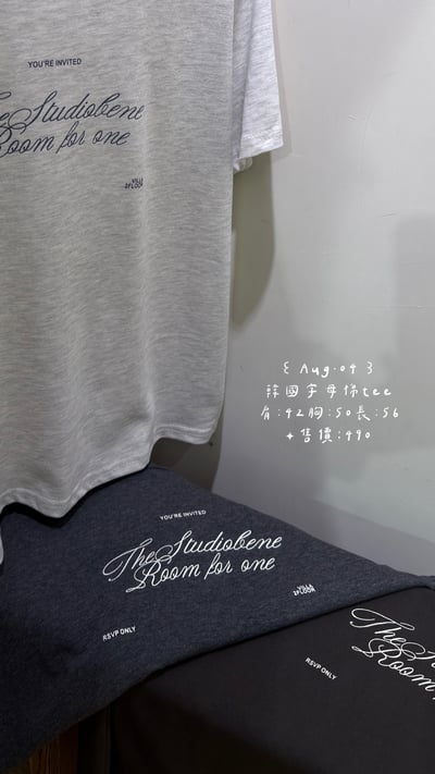 韓國字母棉tee1