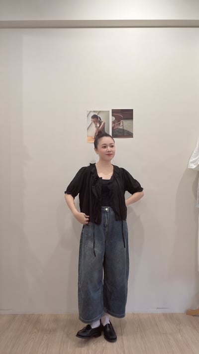 V領滾邊短袖衫7