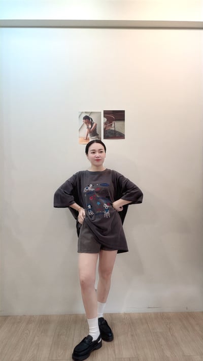 可愛狗狗水洗tee4