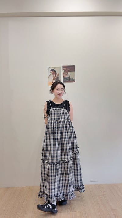 格紋花邊長洋7
