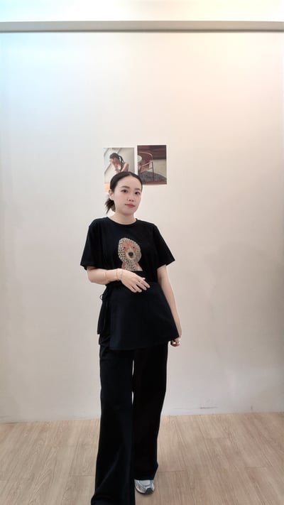 綁帶設計寬褲7