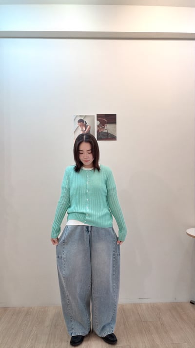 本週必買！刷色牛仔繭型褲6