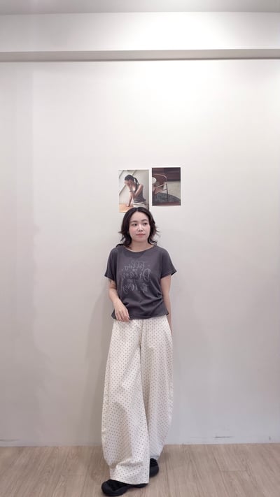 美式字母抽繩棉Tee5