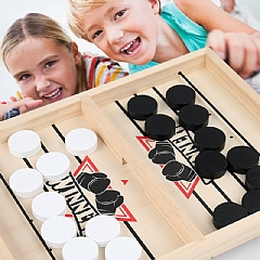 希音木質彈棋雙人彈射親子互動對戰桌上遊戲玩具2