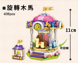 【現貨C 】A03- 鑽石積木 摩天輪遊樂園 小顆粒積木益智 積木(影片必看)6