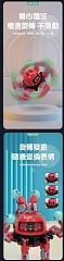 抖音爆款指尖百變陀螺變臉玩具小章爪魚機器人解壓發光機械陀螺(影片必看)3