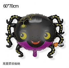 【現貨 】超大 萬聖節鋁膜氣球蜘蛛網搞怪萬聖節 黑色蜘蛛氣球套裝模擬造型5