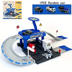 軌道停車場模型車場景62929玩具組合金小車機構(影片必看)2