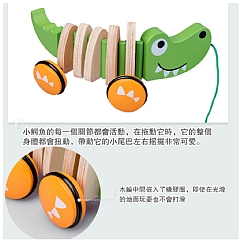 早教學步期全腦發展鱷魚 拖拉車 手拉繩(影片必看)2