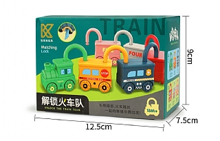 蒙氏早期教育認知滑車益智開鎖玩具226-8(影片必看)2
