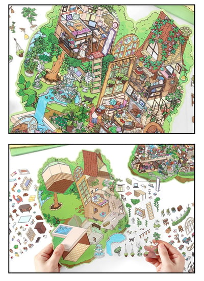 我的小屋 第五彈 DIY立體小屋貼紙 立體造景貼紙解壓縮貼紙2