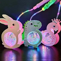 春節卡通閃光手提星球燈籠 led發光發光玩具波波球(影片必看)3