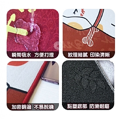 12025蛇年新年入戶地墊耐髒地墊水晶絨腳墊浴室吸水防滑地毯(影片必看)5