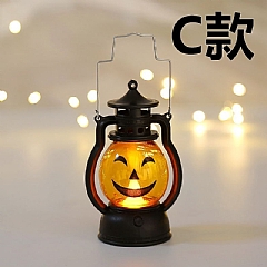 萬聖節手提南瓜燈骷髏頭裝飾小馬燈氣氛道具 小夜燈(影片必看)6