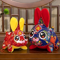 吉祥物布藝兔子公仔車飾挂件活動禮品玩偶3