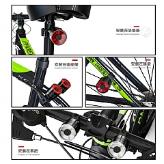 自行車尾燈 鋁合金安全帽燈夜騎警示燈 登山車LED前燈尾燈7