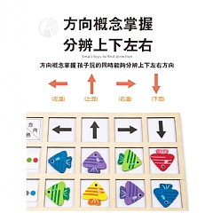 顏色找方向小魚邏輯思考訓練益智類早期教育木製（藍盒包裝）(影片必看)7