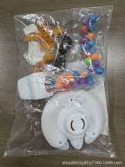 【 現貨】益智恐龍電動接球機接豆豆機互動桌遊專注力訓練恐龍貪吃豆接球機（30球英文彩盒）3000C4