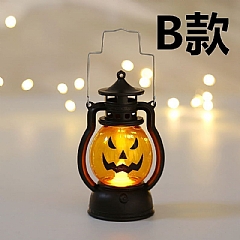 萬聖節手提南瓜燈骷髏頭裝飾小馬燈氣氛道具 小夜燈(影片必看)5