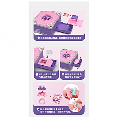百變魔法書 ZZ11百變魔法書DIY貼紙機公主百寶箱咕卡機女孩玩具化妝盒(影片必看)4