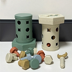 磁力螺絲罐【北歐綠】STEM 創意建構寶寶磁力螺絲探索套組MT033580(影片必看)2