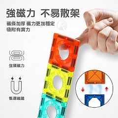 磁力拼搭片積木套裝滾珠 超有魔力 9933B 奇趣磁力 磁性管道積木 磁力片71PCS(影片必看)3