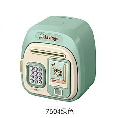 新款網紅卡通存錢筒大容量7604自動感應捲錢儲蓄罐 指紋密碼(影片必看)沒有小熊2