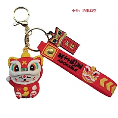 1春節鑰龍貓醒獅招財貓可愛鑰匙圈 小掛件包包掛飾鑰匙圈(影片必看)4