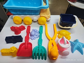 D-310 199 大砂石車 小鴨夾 全套戶外挖沙工具沙灘鏟子海邊夏季玩具5