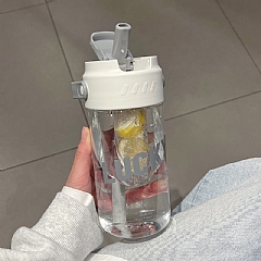 水杯女生高顏值大容量運動帶茶隔學生上班族杯子_600ml 水壺1
