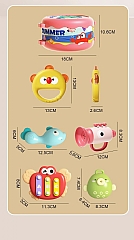 寶寶兒童手拍鼓玩具8801-A打擊樂器組嬰兒鈴鼓(影 片必看)8D-2A3