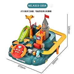 兒童汽車闖關大冒險 城堡A333-330F 盤道滑行益智交通玩具小火車寶寶3-5歲7