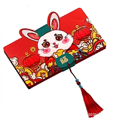 新年扇子紅包過年折疊新年國潮醒獅新年利是封壓歲款創意紅包扇子3