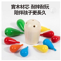 A-啟蒙早期教拼插仙人掌木製手眼協調訓練拆裝積木 仙人球(影片必看)4